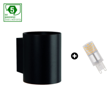 spectrumLED Set 5y warranty - SQUALLA G9 tube black + LED G9 4W CW világítás