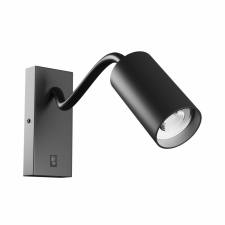 spectrumLED SQUALLA VARIOSA FLEXI SWITCH GU10 SCONCE 230V IP20 55x100x410MM BLACK ROUND világítás