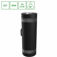 spectrumLED TORRE 18W 230V IP54 CCT 99x78x240 mm kerek fekete kültéri világítás