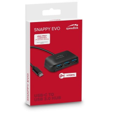 Speedlink USB elosztó-HUB, 4 port USB 3.0, USB-C csatlakozás, passzív, SPEEDLINK "Snappy Evo" egyéb hálózati eszköz