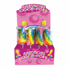 Spencer&amp;Fleetwood Rainbow Cock Pop - színes péniszes nyalóka (85g) - gyümölcsös erotikus ajándék