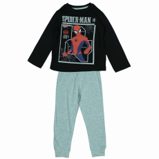  Spiderman hosszú pizsama, 1208-as modell, fekete/szürke, 122 cm, 7 év