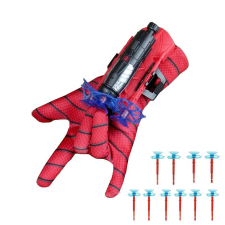 Spiderman kesztyű gyerekeknek tíz tapadókoronggal, piros, univerzális méretű elektronikus játék
