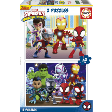 Spidey és csodálatos barátai puzzle 2x48 darabos készlet puzzle, kirakós