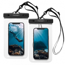 Spigen A601 vízálló telefontok, 2-pack, átlátszó tok és táska