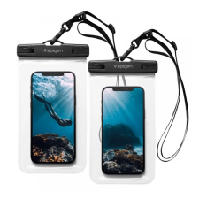 Spigen A601 vízhatlan/vízálló tok, AQUA 2db univerzális, 6.8" méret, ÁTLÁTSZÓ tok és táska