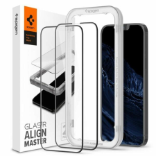 Spigen AGL03377 Spigen AlignMaster Full Coverage Tempered Glass Apple iPhone 13 Pro Max kijelzővédő 2db (AGL03377) mobiltelefon kellék