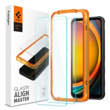 Spigen AGL07581 Samsung Galaxy Xcover 7 Spigen GlastR Align Master edzett üveg képernyővédő fólia, felhelyezést segítő kerettel, átlátszó mobiltelefon kellék