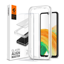 Spigen AlignMaster Samsung Galaxy A33 5G Tempered kijelzővédő fólia (2db) mobiltelefon kellék