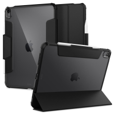 Spigen Apple iPad Air (2020) / iPad Air (2022), mappa tok, légpárnás sarok, közepesen ütésálló, Apple Pencil tartóval, Smart Case, Spigen Ultra Hybrid Pro, átlátszó/fekete tablet tok