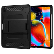 Spigen Apple iPad Pro 12.9 (2020), Szilikon tok + műanyag hátlap, kitámasztóval, Spigen Tough Armor Pro, fekete tablet tok