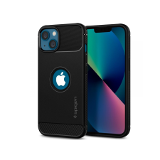 Spigen Apple iPhone 13 Mini ütésálló hátlap - Spigen Rugged Armor - fekete tok és táska