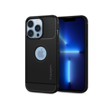 Spigen Apple iPhone 13 Pro Max ütésálló hátlap - Spigen Rugged Armor - fekete tok és táska