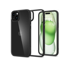 Spigen Apple iPhone 15 Plus ütésálló hátlap - Spigen Ultra Hybrid - fekete/átlátszó (SP749961) tok és táska