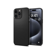 Spigen Apple iPhone 15 Pro ütésálló hátlap - Spigen Liquid Air - fekete tok és táska