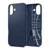 Spigen Apple iPhone 16 Plus liquid air szilikon telefonvédő (ütésállóság, légpárnás sarok, rombusz) sötétkék