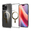 Spigen Apple iPhone 16 Pro Max, Műanyag hátlap védőtok + szilikon keret, Magsafe töltővel kompatibilis, Spigen Ultra Hybrid Mag, átlátszó/arany