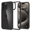 Spigen Apple iPhone 16 Pro Max, Műanyag hátlap védőtok + szilikon keret, Spigen Ultra Hybrid, átlátszó/fekete
