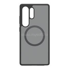 Spigen CAPELLA szilikon telefonvédő (ütésállóság, légpárnás keret, matt, MagSafe) FEKETE/EZÜST (GP-FPS938PGB) tok és táska