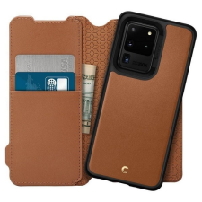 Spigen Ciel Wallet könyvtok Samsung Galaxy S20 Ultra 4G/5G - barna tok és táska