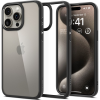 Spigen CRYSTAL HYBRID szilikon telefonvédő (ütésállóság, műanyag keret) FEKETE Apple iPhone 15 Pro Max (ACS06449) (ACS06449)