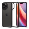 Spigen CRYSTAL HYBRID szilikon telefonvédő (ütésállóság, műanyag keret) FEKETE Apple iPhone 16 Pro Max