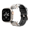 Spigen DURAPRO ARMOR pótszíj (egyedi méret, szilikon, állítható, fém csat) FEKETE Apple Watch Series 7 45mm, Apple Watch Series 4 44mm, Apple Watch Series 6 44mm, Apple Watch Series 5 44mm, App