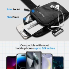 Spigen Dynamic Shield karra rögzíthető telefontartó - fekete tok és táska