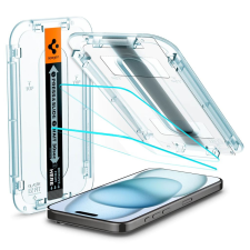 Spigen EZ FIT GLAS.tR iPhone 15 kijelzővédő (AGL06903) mobiltelefon kellék
