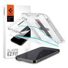 Spigen EZ FIT HD képernyővédő üveg 2db (2.5D, tokbarát, ultravékony, 0.2mm, 9H + segédkeret) ÁTLÁ... mobiltelefon kellék