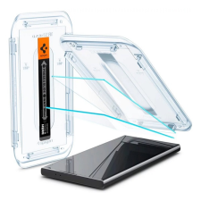 Spigen EZ FIT HD képernyővédő üveg 2db (2.5D, tokbarát, ultravékony, 0.2mm, 9H + segédkeret) ÁTLÁTSZÓ Samsung Galaxy S24 Ultra (SM-S928) mobiltelefon kellék