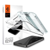 Spigen EZ FIT HD képernyővédő üveg 2db (2.5D, tokbarát, ultravékony, 0.2mm, 9H + segédkeret) FEKETE Apple iPhone 15 Pro