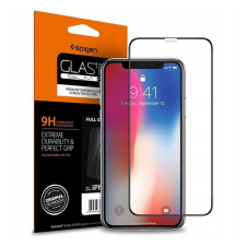Spigen FC képernyővédő üveg (2.5D, ujjlenyomatmentes, extra karcálló, 9H, ultravékony, 0.3mm, színkiemelés) FEKETE [Apple iPhone 11] (064GL25233) - Védőfólia mobiltelefon kellék