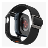Spigen FIT LITE PRO pótszíj (egyedi méret, textil, ütésállóság + szilikon keret) FEKETE Apple Watch Series 9 45mm, Watch Series 8 45mm, Watch Series 7 45mm