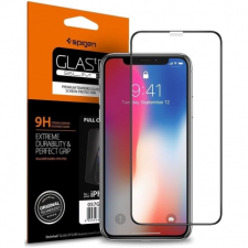 Spigen Full Cover kijelzővédő üvegfólia iPhone 11 Pro / XS / X, fekete mobiltelefon kellék
