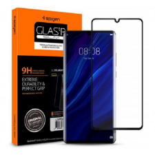 Spigen Glas.tR Curved Huawei P30 Pro Hajlított edzett üveg kijelzővédő - Fekete mobiltelefon kellék