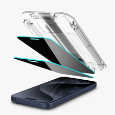 Spigen GLAS.tR EZ Fit Privacy iPhone 15 kijelzővédő (AGL06905) mobiltelefon kellék
