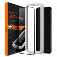 Spigen Glas.Tr Full Cover üvegfólia iPhone 11 / XR, fekete mobiltelefon kellék