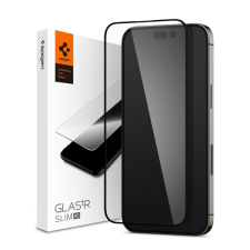 Spigen Glas.tR Slim HD Apple iPhone 14 Pro Tempered kijelzővédő fólia, fekete mobiltelefon kellék