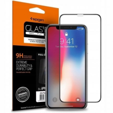 Spigen Glass FC HD iPhone XR, fekete mobiltelefon kellék