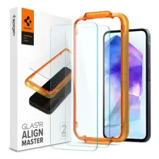 Spigen Glass tR AlignMaster Samsung Galaxy A55 2 Pack AGL07775 tok és táska