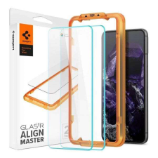 Spigen Google Pixel 8, SPIGEN ALM FC üvegfólia, Átlátszó, 2db, 9H, Sík részre mobiltelefon kellék