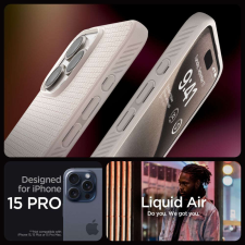 Spigen Liquid Air Iphone 15 Pro Natural Titanium - telefontok tok és táska