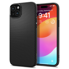 Spigen liquid air szilikon telefonvédő (ütésállóság, légpárnás sarok, rombusz) fekete acs06790 tok és táska