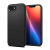 Spigen LIQUID AIR szilikon telefonvédő (ütésállóság, légpárnás sarok, rombusz, MagSafe) FEKETE Apple iPhone 16e