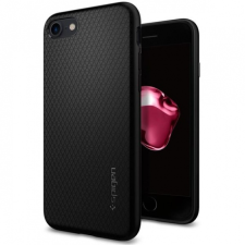 Spigen Liquid Crystal edzett fedél Apple iPhone 7 - fekete tok és táska