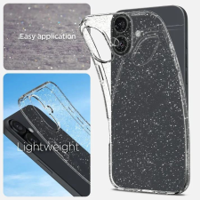 Spigen Liquid Crystal Glitter iPhone 16 tok átlátszó csillámos (ACS08192) tok és táska