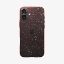 Spigen Liquid Crystal Glitter szilikon tok Apple iPhone 16 rózsaszín-átlátszó tok és táska