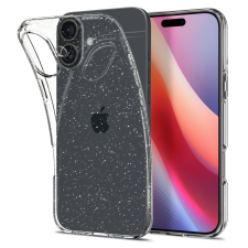 Spigen Liquid Crystal tok iPhone 16 - átlátszó csillogós tok és táska