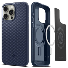 Spigen Mag Armor MagFit hátlaptok iPhone 15 Pro Max sötétkék tok és táska